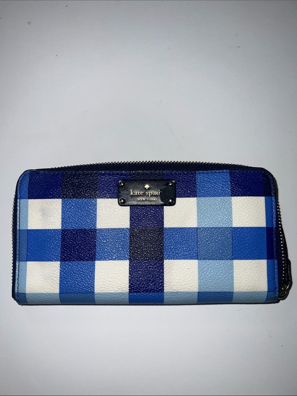 Leather wallet, Kate Spade New York, Grove Street Anita Pacific Gingham